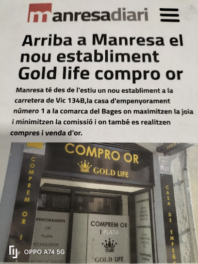GOLD LIFE Casa de empeño compro oro, Manresa